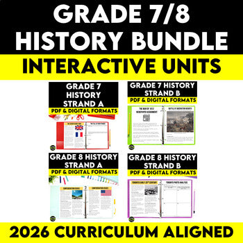 Grade 7/8 Canadian History Bundle 1713-1914
