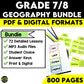 Grade 7/8 Geography Bundle Ontario Curriculum