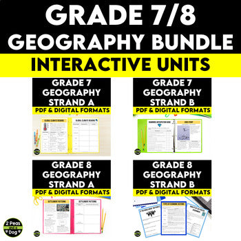 Grade 7/8 Geography Bundle Ontario Curriculum