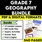 Grade 7 Geography Bundle Ontario Curriculum