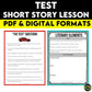 Test Short Story Lesson