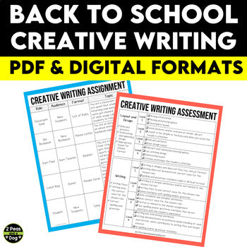 Back to School Creative Writing Assignment