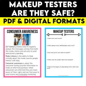 Health Lesson: Consumer Awareness Lesson - Makeup Testers