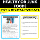 Health Lesson: Consumer Awareness Lesson - Healthy or Junk Food?
