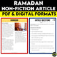 Ramadan Non-Fiction Article