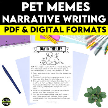 Pet Memes Narrative Writing Assignment