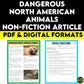 Dangerous North American Animals Non-Fiction Article