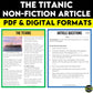 The Titanic Non-Fiction Article
