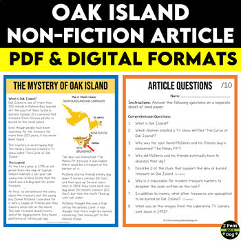 The Mystery of Oak Island Non-Fiction Article