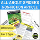 Dangerous North American Spiders Non-Fiction Article
