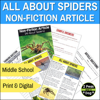 Dangerous North American Spiders Non-Fiction Article