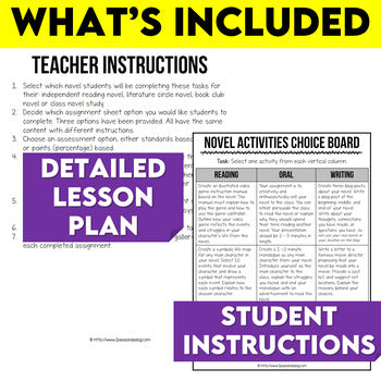 Novel Study Choice Board