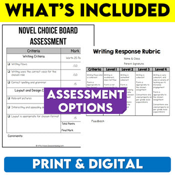 Novel Study Choice Board
