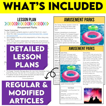 Amusement Parks Non-Fiction Article