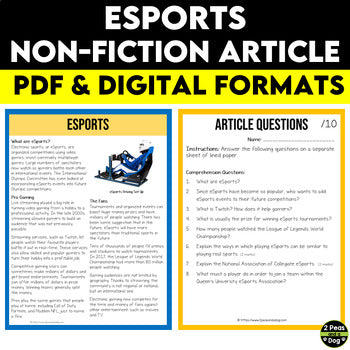 eSports Non-Fiction Article