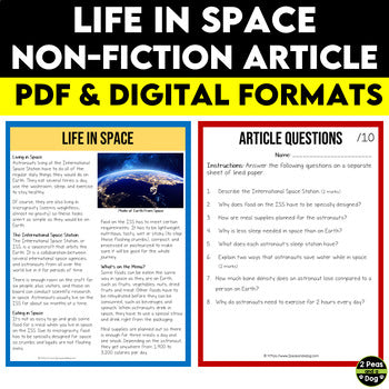 Life In Space Non-Fiction Article