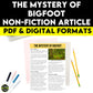 The Mystery of Bigfoot Non-Fiction Article