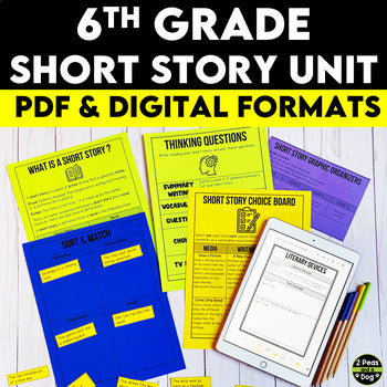 6th Grade Short Story Unit - Reading Comprehension and Analysis