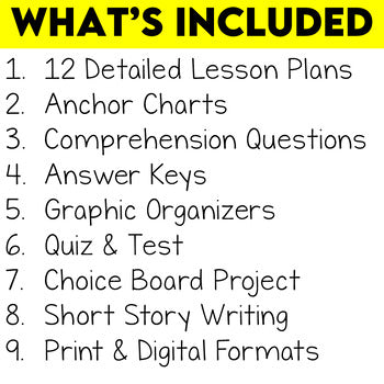 6th Grade Short Story Unit - Reading Comprehension and Analysis