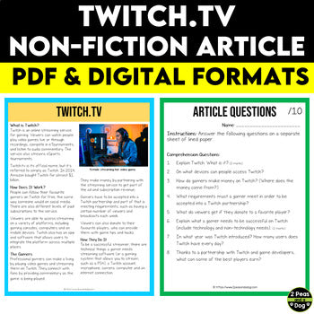 Twitch.TV Video Game Streaming Non-Fiction Article