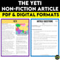 The Yeti Non-Fiction Article