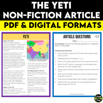 The Yeti Non-Fiction Article