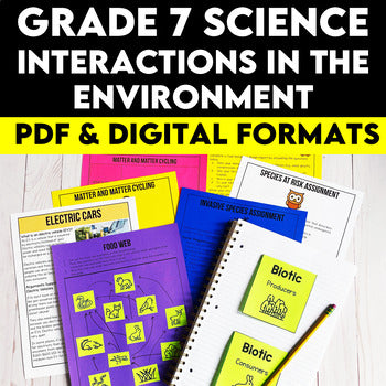 Grade 7 Science Interactions in the Environment