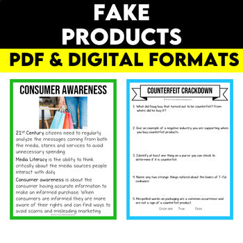Media Literacy: Consumer Awareness Lesson - Fake Products