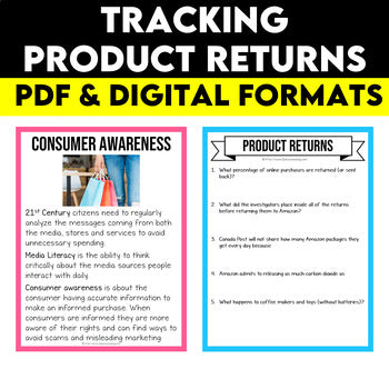 Media Literacy: Consumer Awareness Lesson - Product Returns