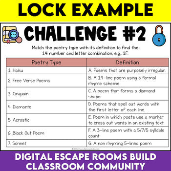 Poetry Digital Escape Room