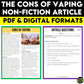 The Cons of Vaping Non-Fiction Article