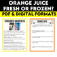 Media Literacy: Consumer Awareness Lesson - Orange Juice