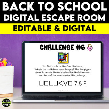 Back to School Digital Escape Room #2