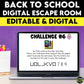 Back to School Digital Escape Room #2