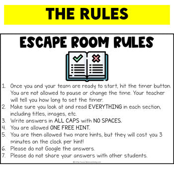 Back to School Digital Escape Room #2