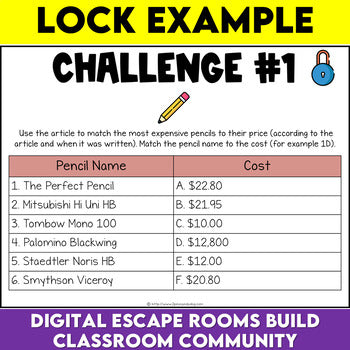 Back to School Digital Escape Room #2