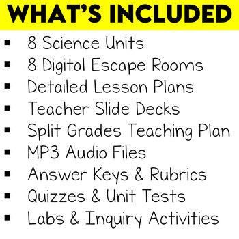 Grade 7/8 Science Unit Bundle