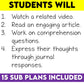 Middle School ELA Sub Plans Bundle