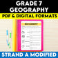 Grade 7 Geography Strand A Modified