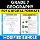 Grade 7 Geography Modified Bundle