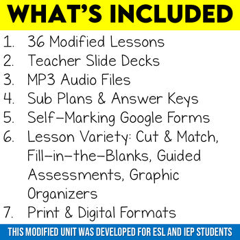 Grade 7 Geography Modified Bundle