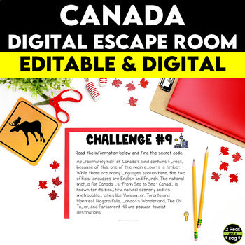 Canada Digital Escape Room - Team Building Activities