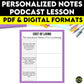 Podcast Listening Comprehension Lesson - Personalized Notes