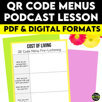 Podcast Listening Comprehension Lesson - QR Code Restaurant Menus
