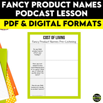 Podcast Listening Comprehension Lesson - Fancy Product Names