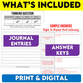 Podcast Listening Comprehension Lesson Bundle