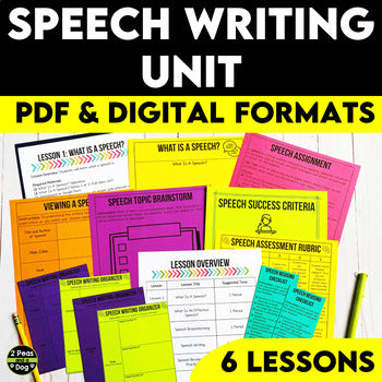 Middle School Speech Writing Unit - Public Speaking Lessons