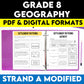 Grade 8 Geography Strand A Modified Ontario Curriculum