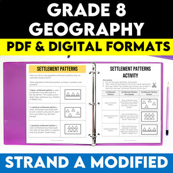 Grade 8 Geography Strand A Modified Ontario Curriculum