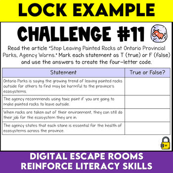 Interactions in the Environment Digital Escape Room Grade 7 Science Ontario